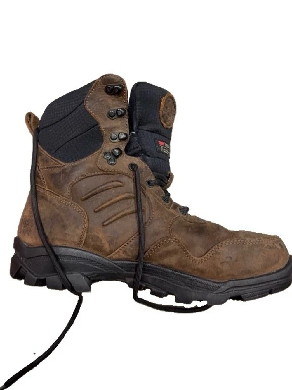 Rocky Brown Men's Lace-Up Hiking Boot with Black Collar
